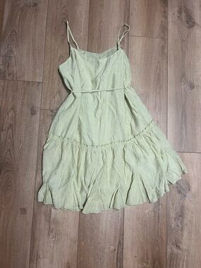 Light Green Spaghetti Strap Sundress Medium No Brand on tag